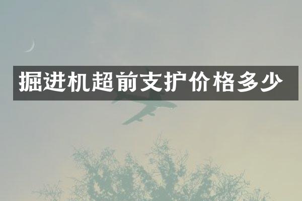 掘進(jìn)機(jī)超前支護(hù)價格多少