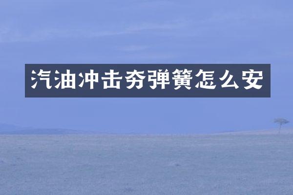 汽油沖擊夯彈簧怎么安