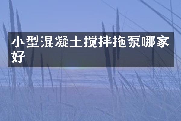 小型混凝土攪拌拖泵哪家好