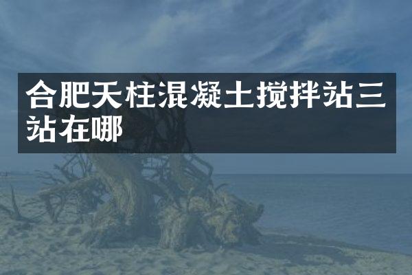 合肥天柱混凝土攪拌站三站在哪