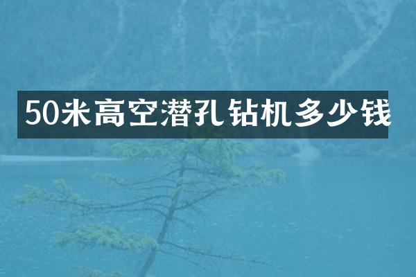 50米高空潛孔鉆機(jī)多少錢