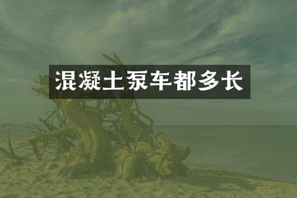 混凝土泵車(chē)都多長(zhǎng)