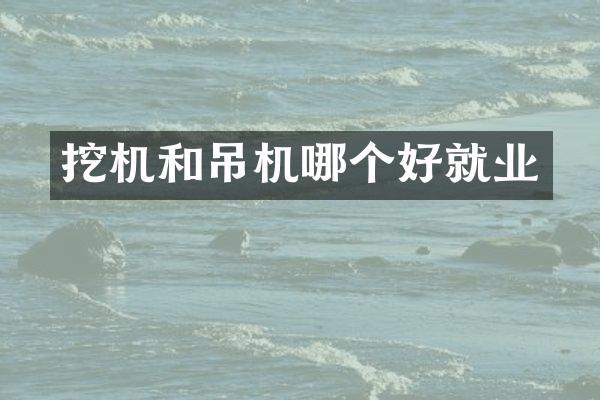 挖機和吊機哪個好就業(yè)