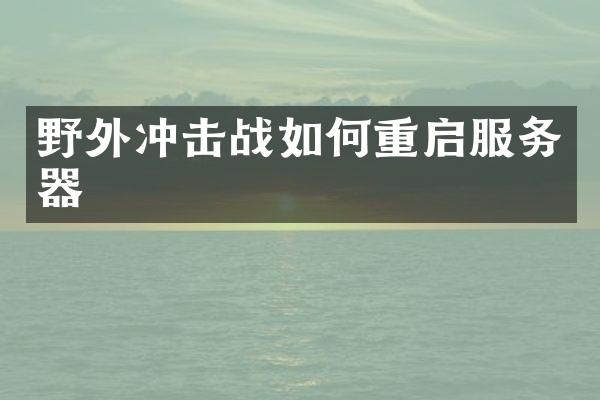 野外沖擊戰(zhàn)如何重啟服務(wù)器