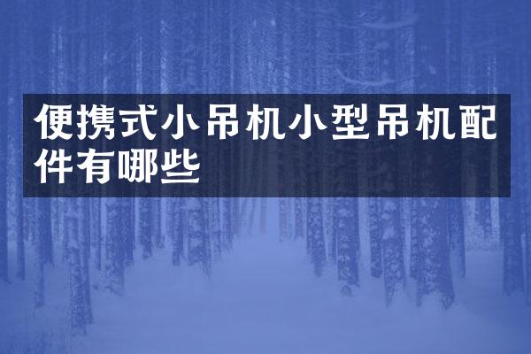 便攜式小吊機(jī)小型吊機(jī)配件有哪些