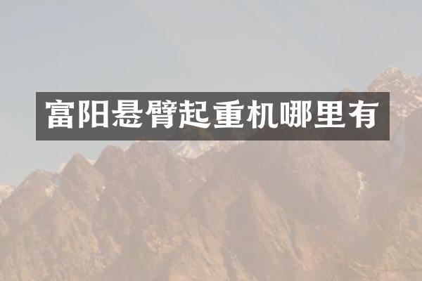 富陽懸臂起重機哪里有