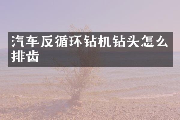 汽車反循環(huán)鉆機鉆頭怎么排齒