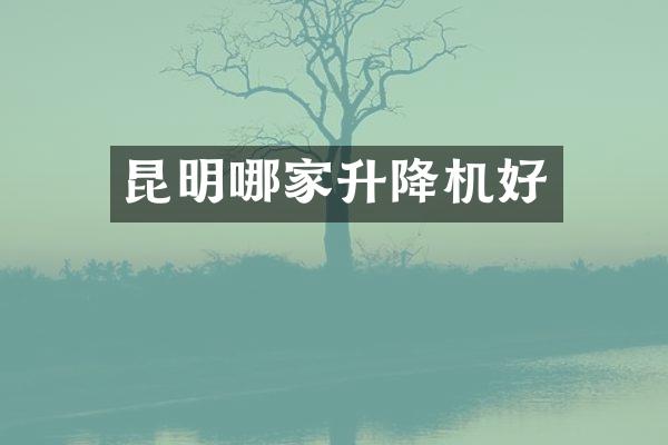 昆明哪家升降機(jī)好