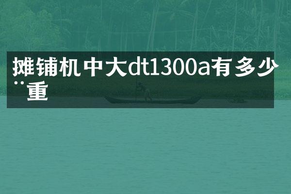 攤鋪機(jī)中大dt1300a有多少噸重