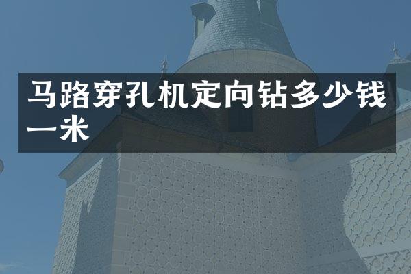 馬路穿孔機(jī)定向鉆多少錢(qián)一米