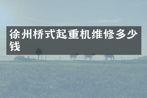 徐州橋式起重機(jī)維修多少錢