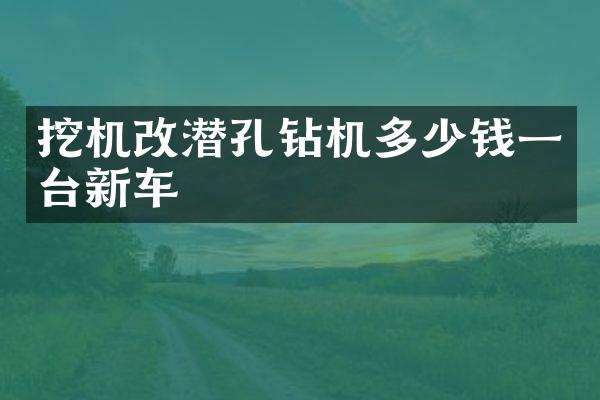 挖機(jī)改潛孔鉆機(jī)多少錢(qián)一臺(tái)新車