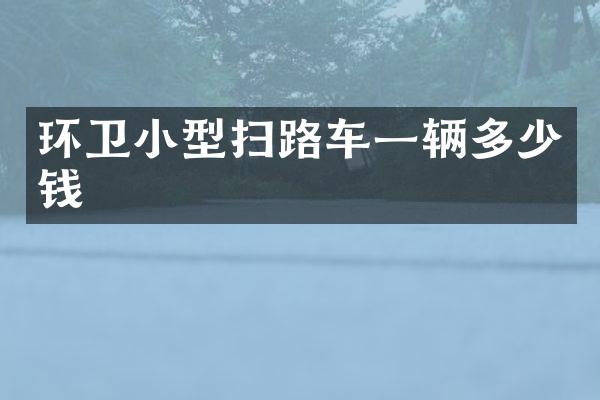 環(huán)衛(wèi)小型掃路車一輛多少錢