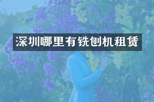 深圳哪里有銑刨機租賃