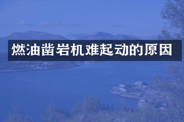 燃油鑿巖機(jī)難起動(dòng)的原因