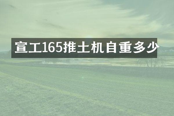 宣工165推土機自重多少