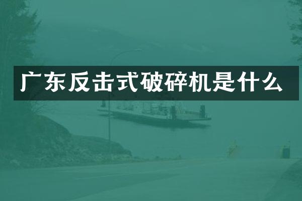 廣東反擊式破碎機是什么