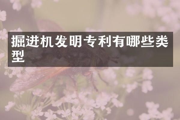 掘進(jìn)機(jī)發(fā)明專利有哪些類型