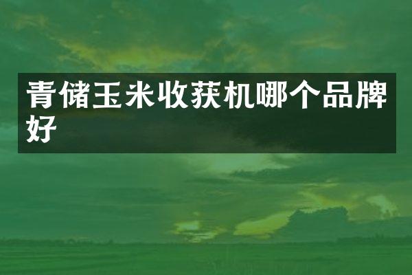 青儲玉米收獲機哪個品牌好