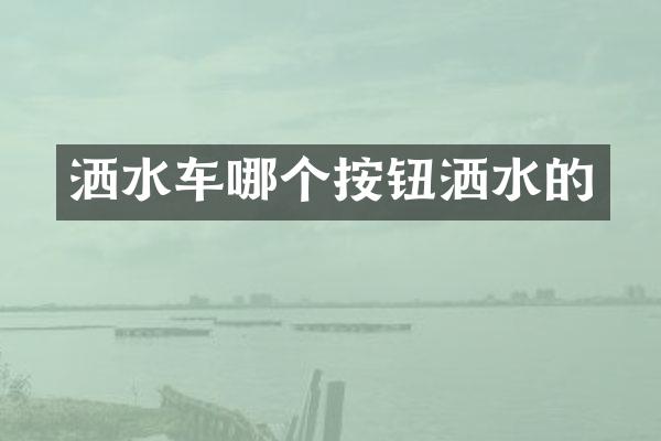 灑水車(chē)哪個(gè)按鈕灑水的
