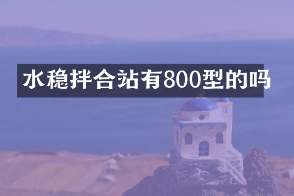 水穩(wěn)拌合站有800型的嗎