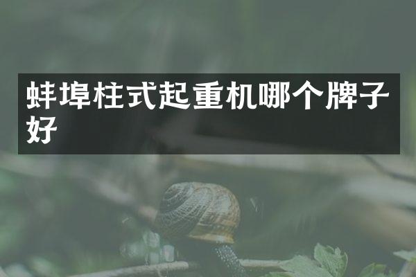 蚌埠柱式起重機哪個牌子好