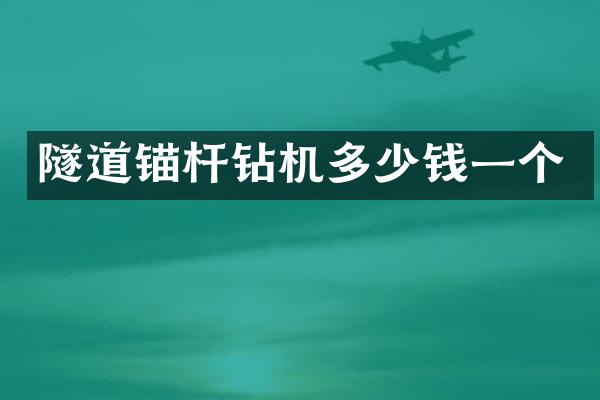 隧道錨桿鉆機多少錢一個