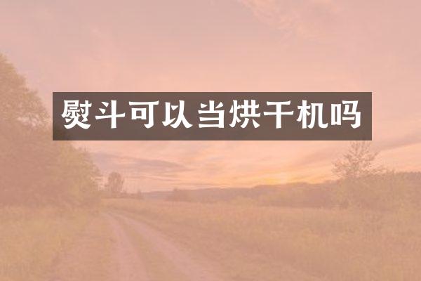 熨斗可以當(dāng)烘干機(jī)嗎