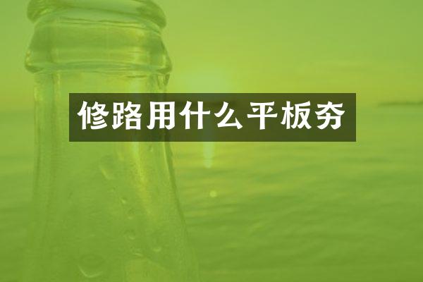 修路用什么平板夯