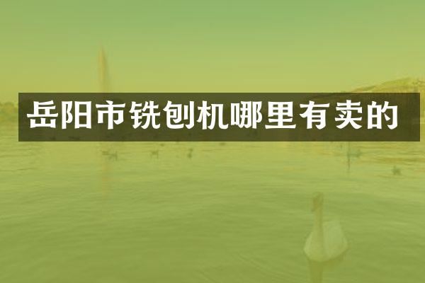 岳陽市銑刨機哪里有賣的