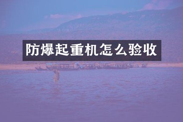 防爆起重機(jī)怎么驗(yàn)收