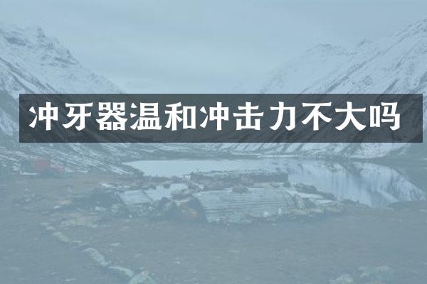 沖牙器溫和沖擊力不大嗎