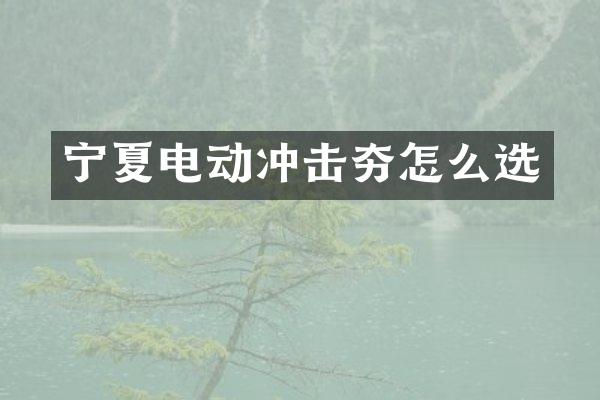 寧夏電動(dòng)沖擊夯怎么選