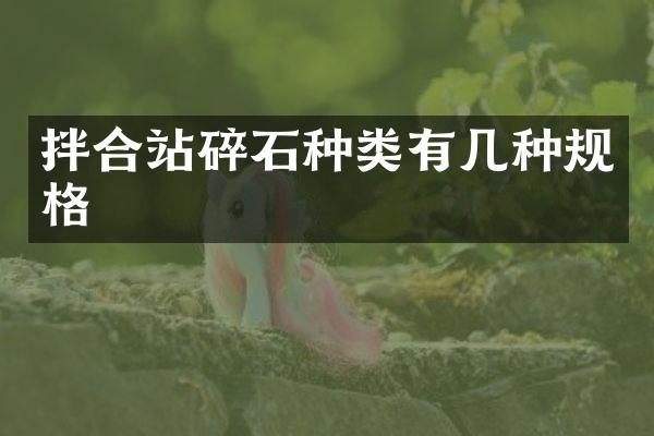 拌合站碎石種類有幾種規(guī)格