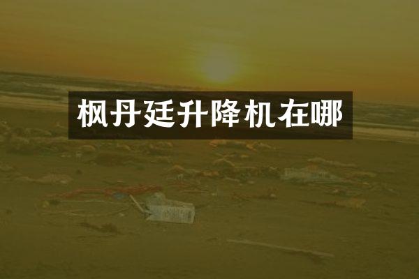 楓丹廷升降機在哪