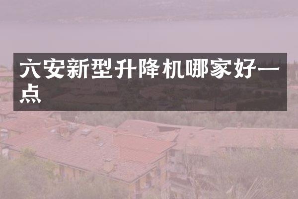 六安新型升降機(jī)哪家好一點(diǎn)