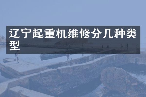 遼寧起重機維修分幾種類型