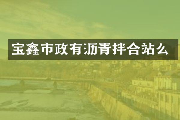 寶鑫市政有瀝青拌合站么