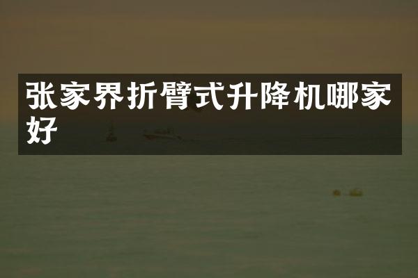 張家界折臂式升降機(jī)哪家好