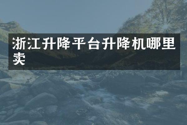 浙江升降平臺升降機(jī)哪里賣