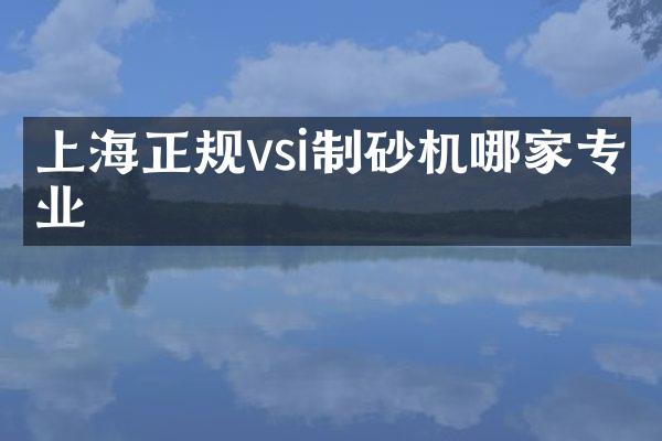 上海正規(guī)vsi制砂機(jī)哪家專業(yè)