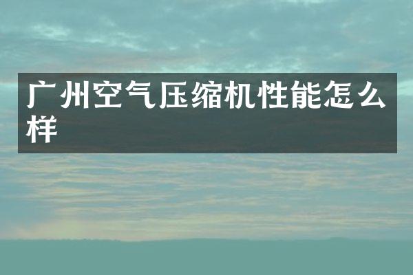 廣州空氣壓縮機(jī)性能怎么樣