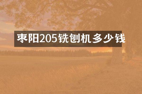 棗陽205銑刨機多少錢