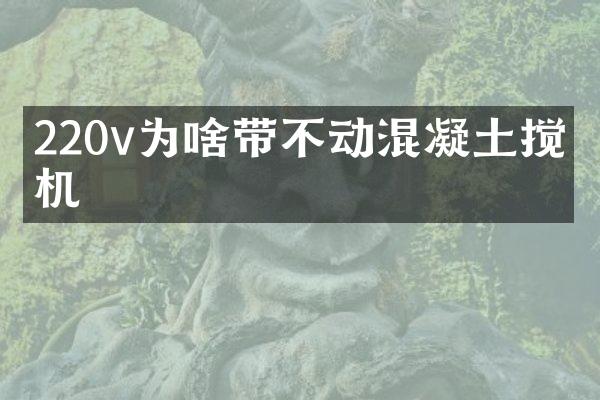 220v為啥帶不動混凝土攪拌機