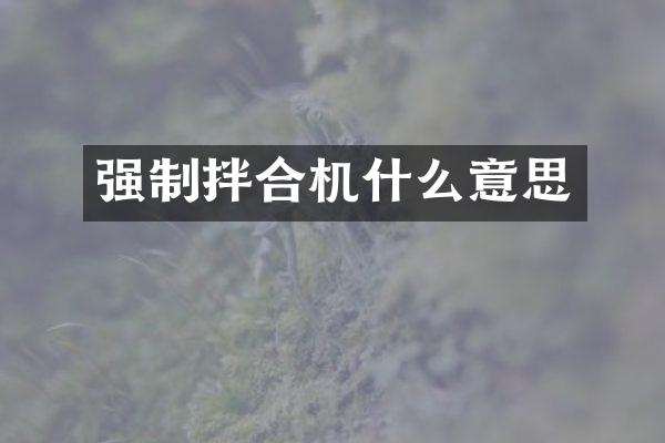 強制拌合機什么意思