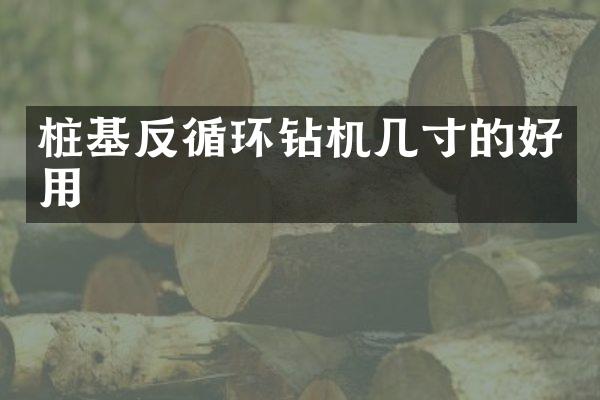 樁基反循環(huán)鉆機(jī)幾寸的好用