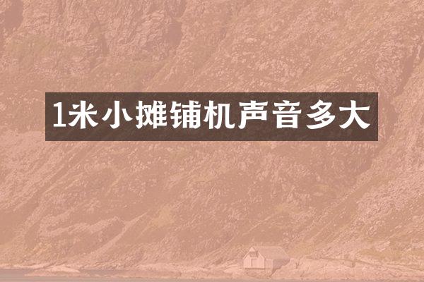 1米小攤鋪機(jī)聲音多大