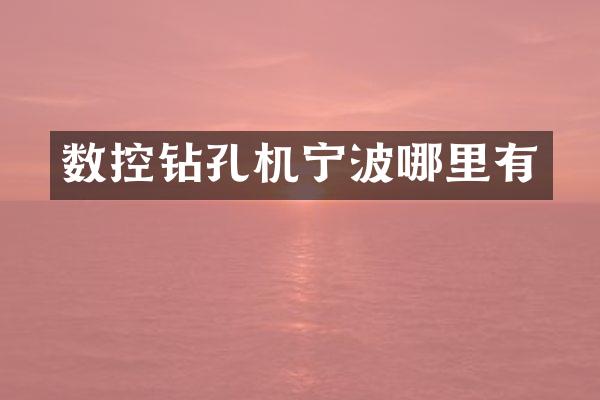 數(shù)控鉆孔機寧波哪里有