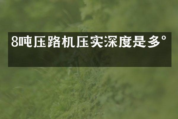 8噸壓路機壓實深度是多少