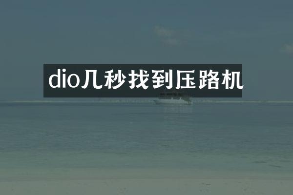 dio幾秒找到壓路機(jī)